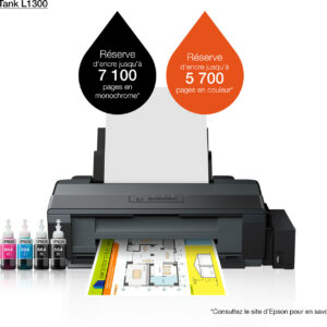 Epson EcoTank L1300 Imprimante A3+ à réservoirs rechargeables (C11CD81403)